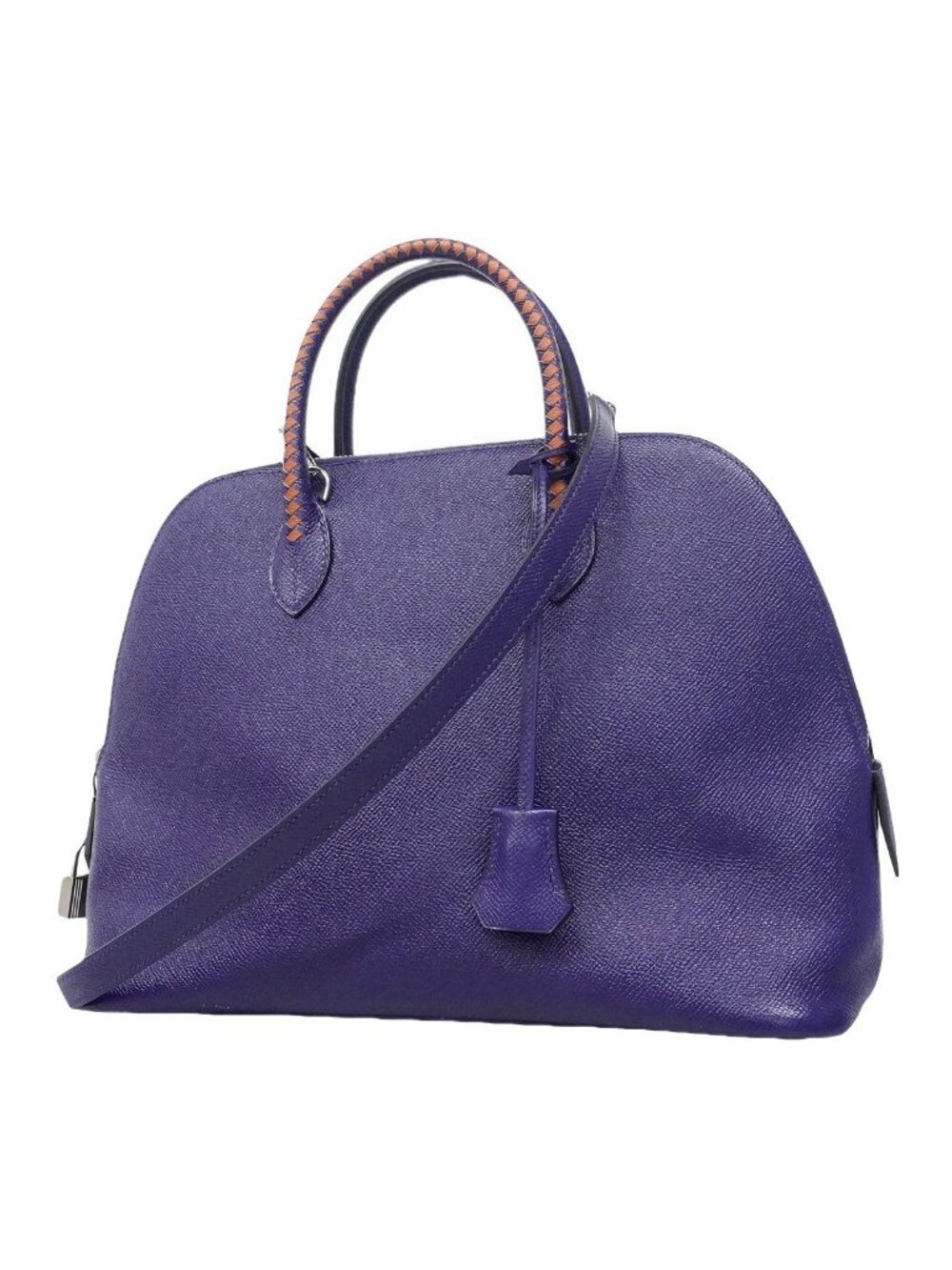 Hermes Handbag Bolide 31/1923 Tresage Veau Epsom Blue Silver 2-Way Back